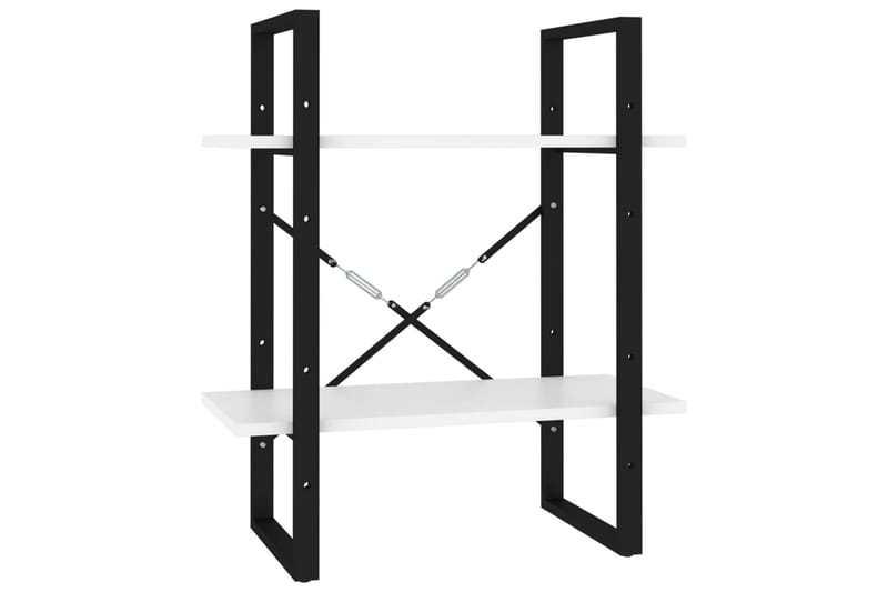 bogreol med 2 hylder 60x30x70 cm spånplade hvid - Hvid - Opbevaring - Hylder & Reoler - Bogreol