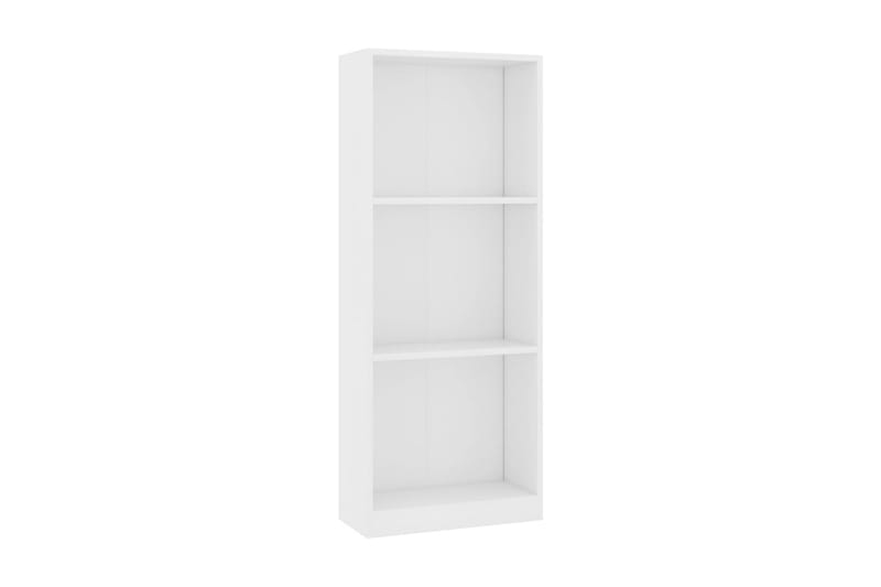 Bogreol Med 3 Hylder 40 X 24 X 108 Cm Spånplade Hvid - Hvid - Opbevaring - Hylder & Reoler - Bogreol