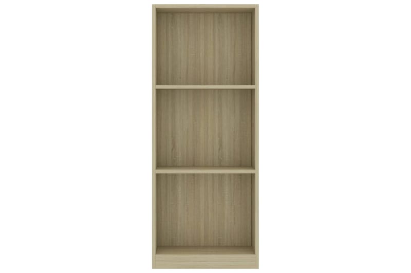 Bogreol Med 3 Hylder 40 X 24 X 108 Cm Spånplade Sonoma-Eg - Brun - Opbevaring - Hylder & Reoler - Bogreol