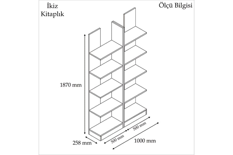 Bogreol Valnød - Opbevaring - Hylder & Reoler - Bogreol