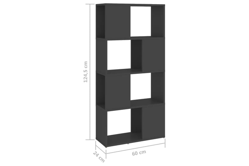 bogskab/rumdeler 60x24x124,5 cm spånplade grå - Grå - Opbevaring - Hylder & Reoler - Bogreol