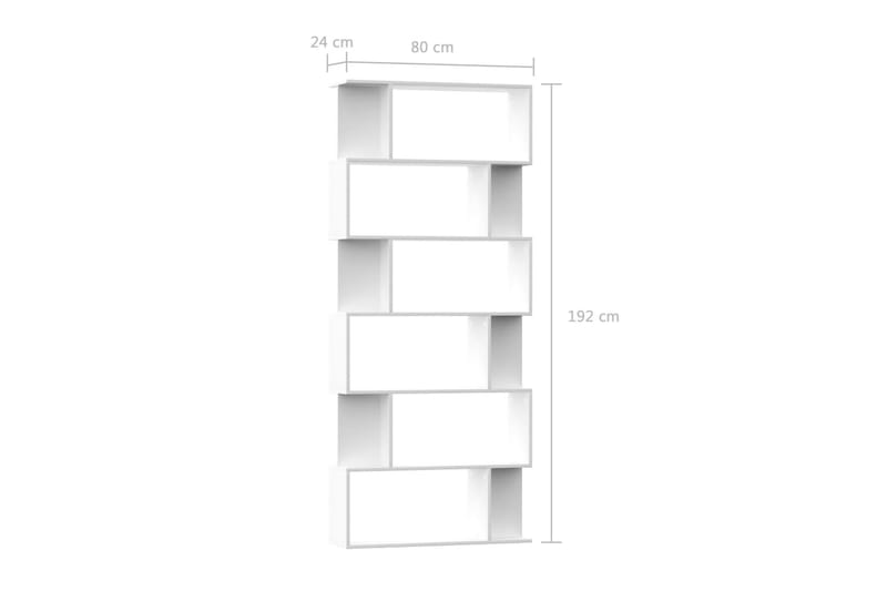 bogskab/rumdeler 80 x 24 x 192 cm spånplade hvid - Opbevaring - Hylder & Reoler - Bogreol