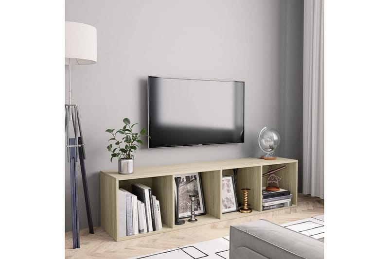 bogskab/tv-skab 143 x 30 x 36 cm sonoma-eg - Opbevaring - Hylder & Reoler - Bogreol