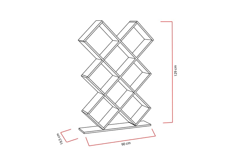 Decorotika bogreol - Hvid - Opbevaring - Hylder & Reoler - Bogreol