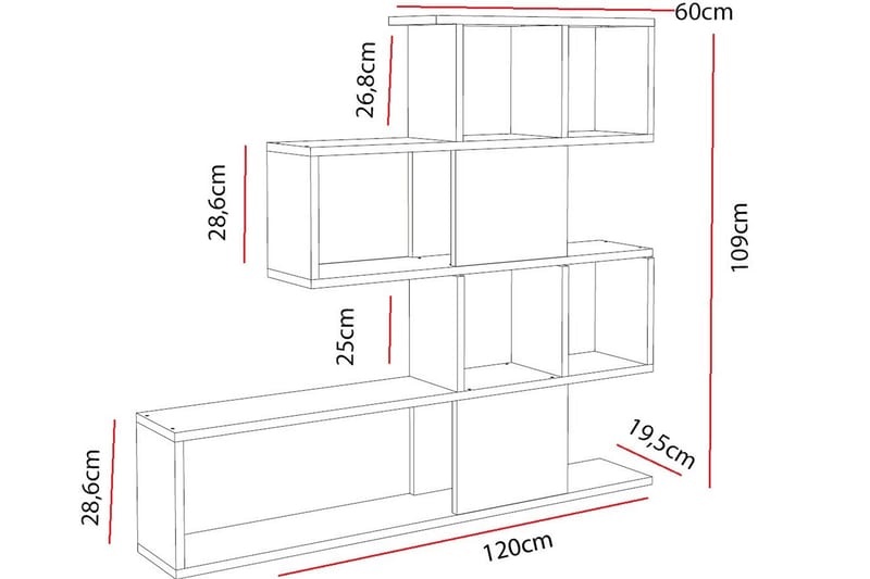 Decorta bogreol - Hvid - Opbevaring - Hylder & Reoler - Bogreol