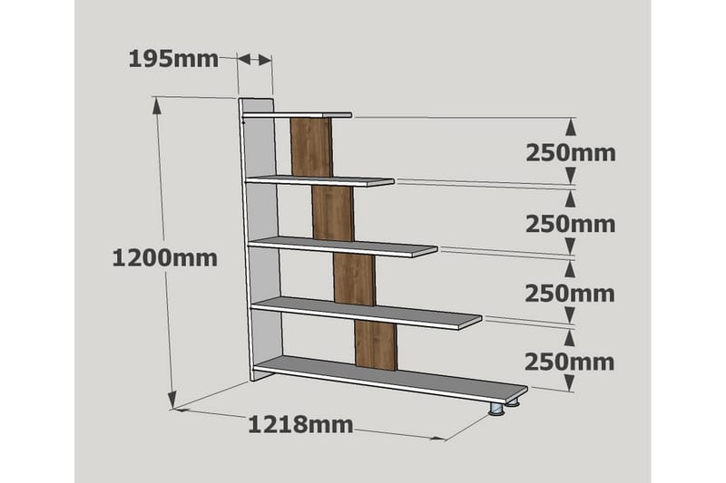 Elegancia bogreol - Hvid - Opbevaring - Hylder & Reoler - Bogreol