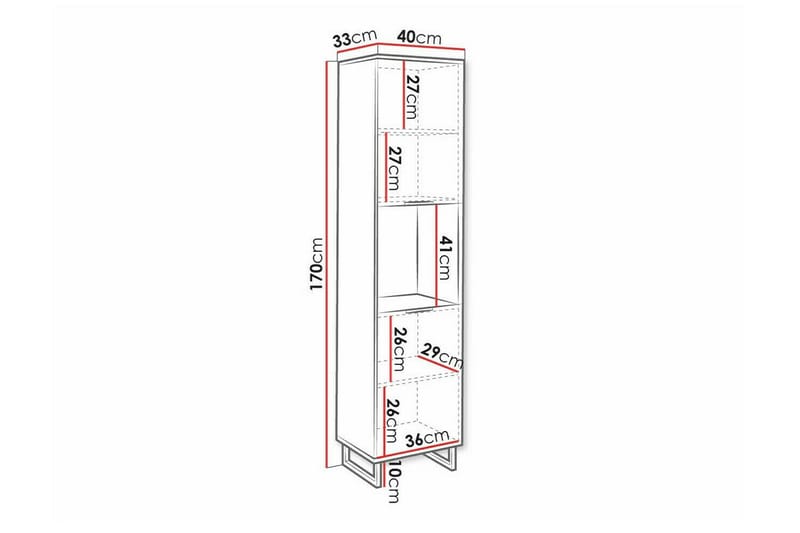 Galbally Bogreol 40x33 cm - Brun - Opbevaring - Hylder & Reoler - Bogreol