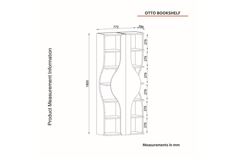 Gausberto reol 39x39 cm - Opbevaring - Hylder & Reoler - Bogreol