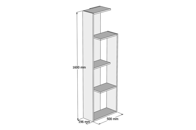 Gersby bogreol 50 cm - Brun - Opbevaring - Hylder & Reoler - Bogreol