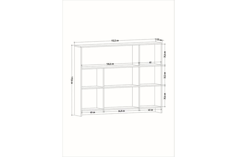 Giarre Bogreol 152x25 cm - Antracit - Opbevaring - Hylder & Reoler - Bogreol