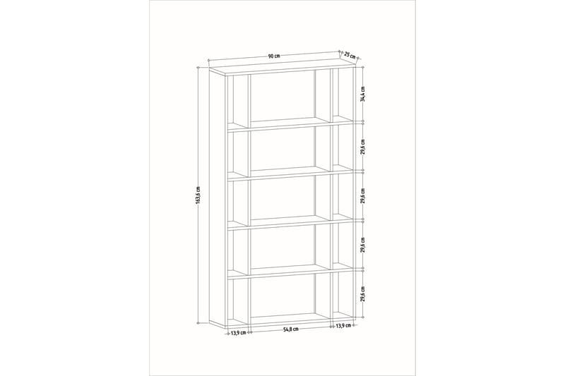 Ireton Bogreol 90x25 cm - Antracit - Opbevaring - Hylder & Reoler - Bogreol