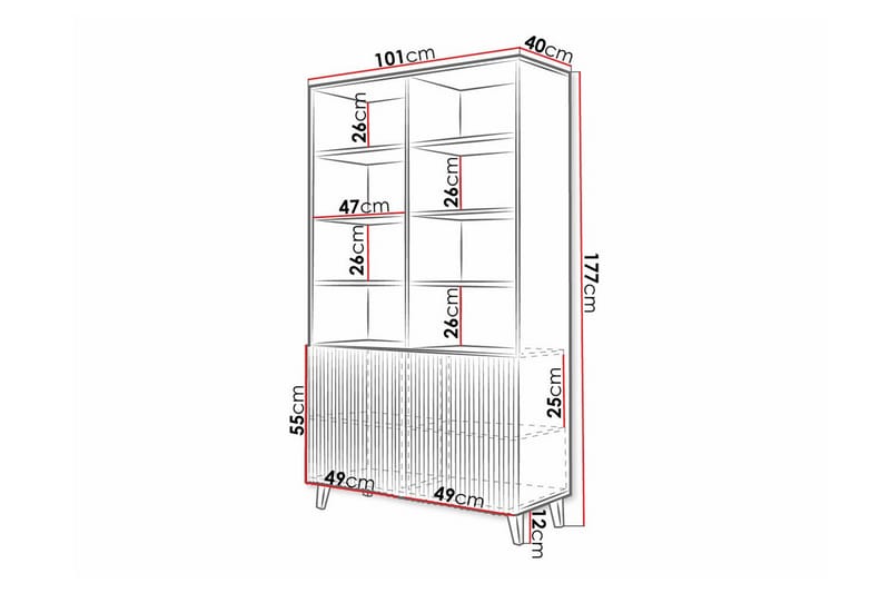 Juniskär Boghylde 101x40 cm - Hvid - Opbevaring - Hylder & Reoler - Bogreol