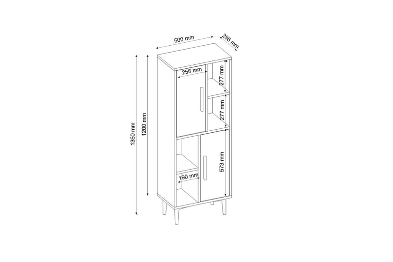 Kasteel Bogreol 30x50 cm - Hvid - Opbevaring - Hylder & Reoler - Bogreol