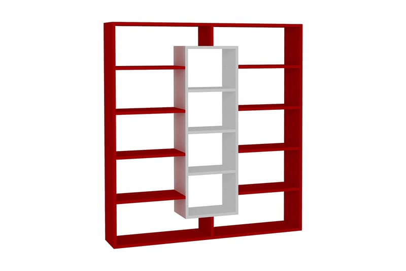 Komplet bogreol - Rød / Hvid - Opbevaring - Hylder & Reoler - Bogreol