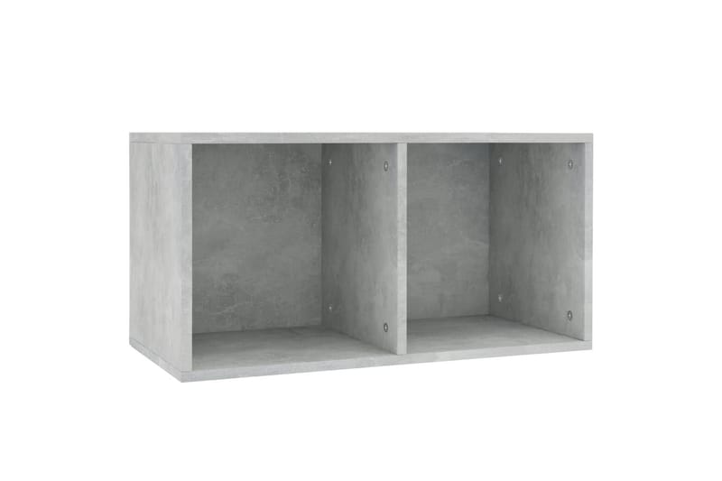 LP-opbevaringsboks 71 x 34 x 36 cm spånplade betongrå - Opbevaring - Hylder & Reoler - Bogreol