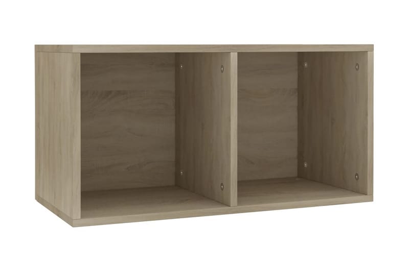 LP-opbevaringsboks 71 x 34 x 36 cm spånplade sonoma-eg - Opbevaring - Hylder & Reoler - Bogreol