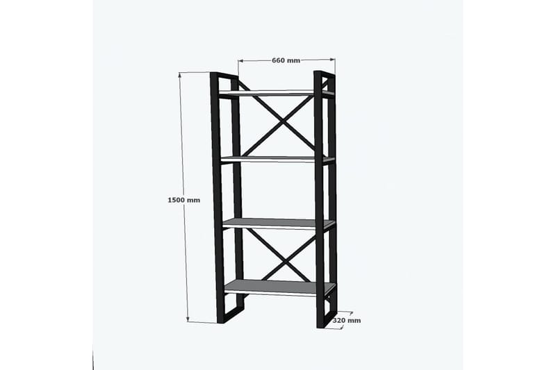 Michae Bogreol 150 cm - Blå - Opbevaring - Hylder & Reoler - Bogreol