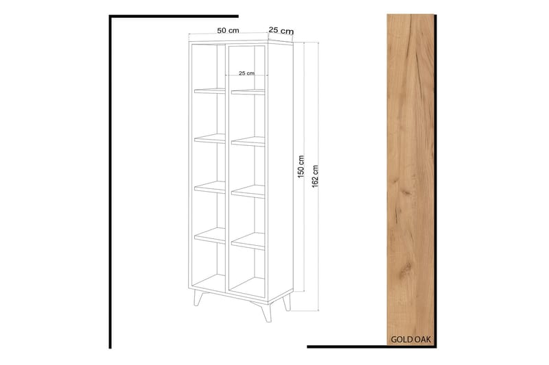 Mod Design bogreol - Hvid / træ - Opbevaring - Hylder & Reoler - Bogreol