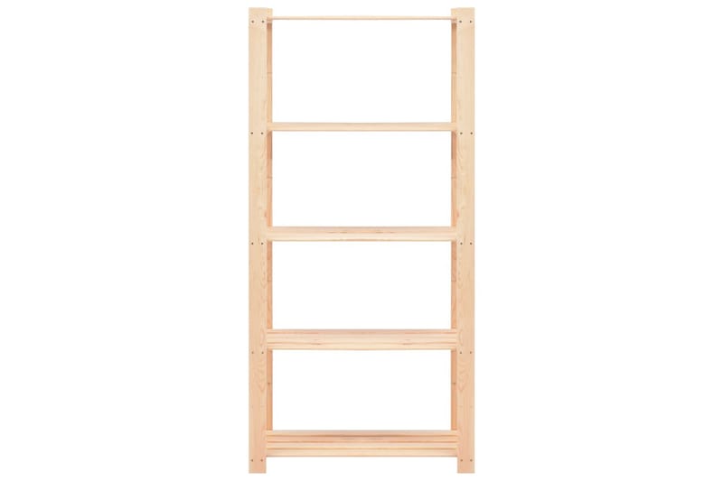 Opbevaringsreoler 2 stk. 5 hylder 80x38x170 cm FSC fyrretræ - Beige - Opbevaring - Hylder & Reoler - Bogreol