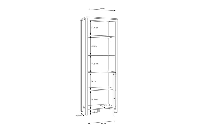 Polykastro Bogreol 42x72 cm - Brun - Opbevaring - Hylder & Reoler - Bogreol