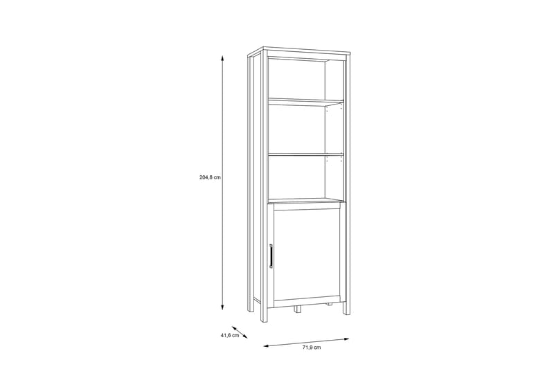 Polykastro Bogreol 42x72 cm - Brun - Opbevaring - Hylder & Reoler - Bogreol