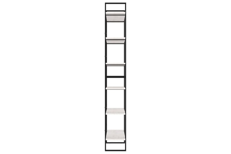 reol 100x30x210 cm massivt fyrretræ hvid - Hvid - Opbevaring - Hylder & Reoler - Bogreol