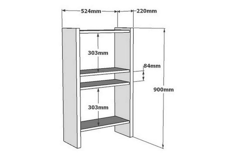 Rinorea Bogreol 52,4x90 cm - Brun - Opbevaring - Hylder & Reoler - Bogreol