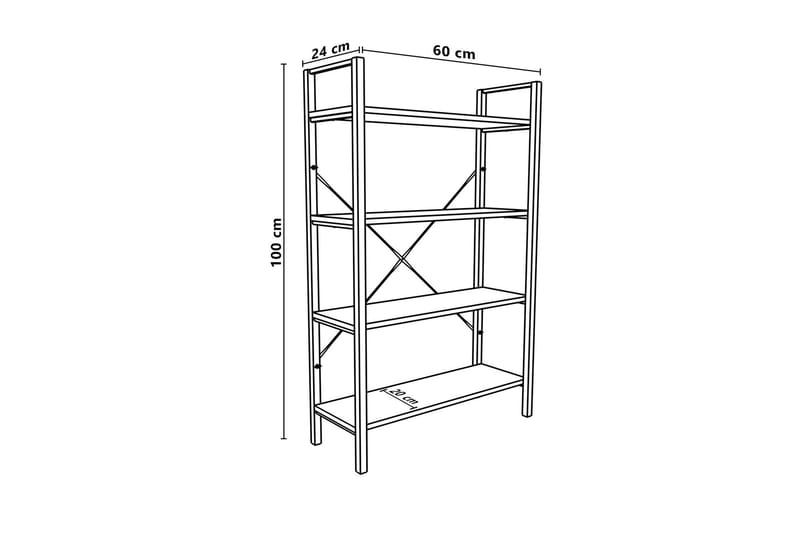 Rinorea Bogreol 60x100 cm - Brun - Opbevaring - Hylder & Reoler - Bogreol