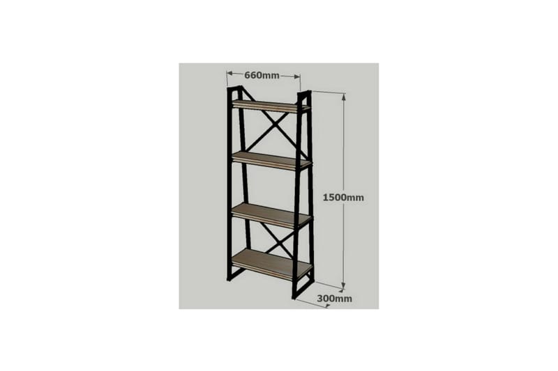 Rinorea Bogreol 66x150 cm - Blå - Opbevaring - Hylder & Reoler - Bogreol