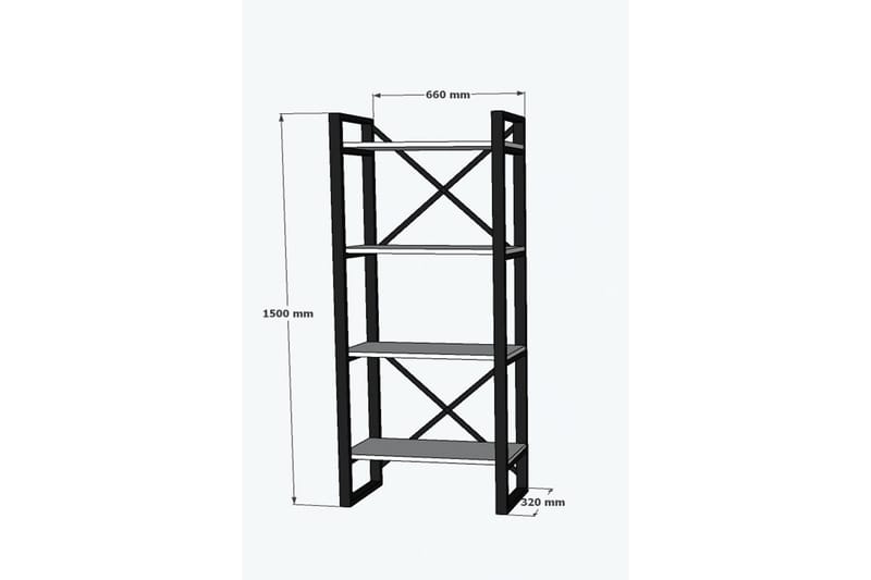 Rinorea Bogreol 66x150 cm - Hvid - Opbevaring - Hylder & Reoler - Bogreol