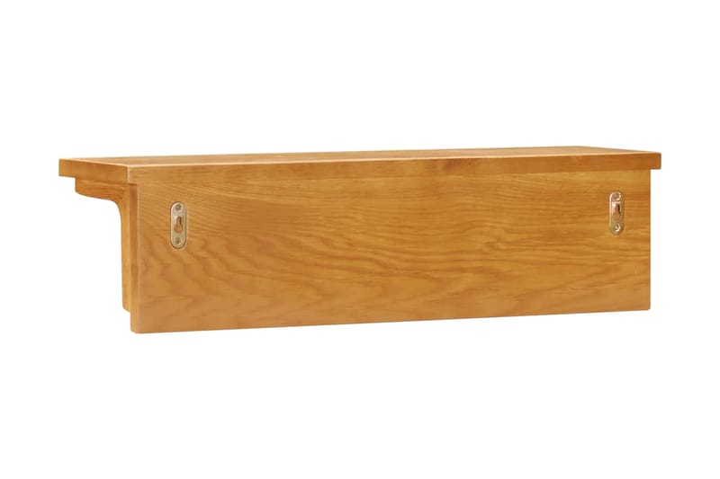 Knagerække 60x16x16 cm Massivt Egetræ - Opbevaring - Hylder & Reoler - Hattehylde