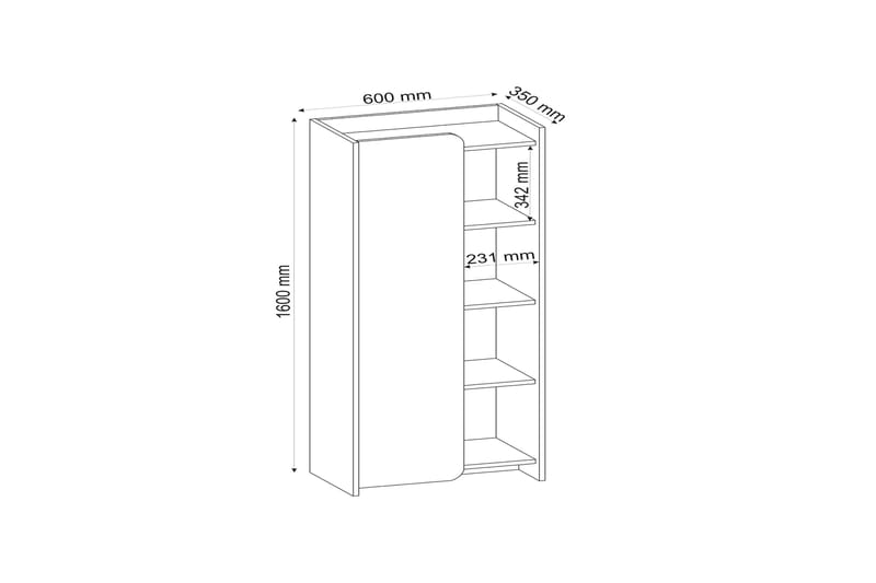 Howe Reol 60 cm - Lysbrun/Beige - Opbevaring - Hylder & Reoler - Bogreol