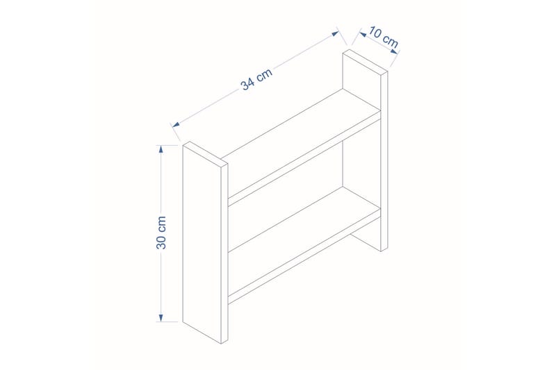 Endicott Lagerhylde 34x10 cm - Antracit - Opbevaring - Hylder & Reoler - Opbevaringshylde - Lagerhykde