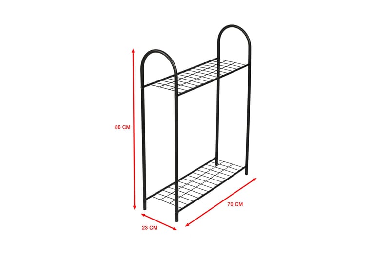 Hallan Lagerhylde 86x70 cm - Sort - Opbevaring - Hylder & Reoler - Opbevaringshylde - Lagerhykde