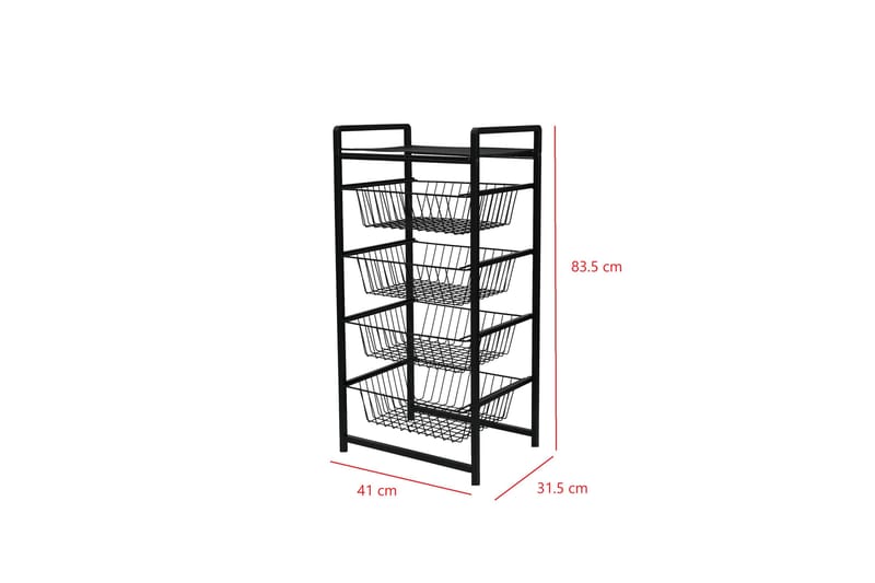 Hearst Lagerhylde 33x41 cm - Sort - Opbevaring - Hylder & Reoler - Opbevaringshylde - Lagerhykde