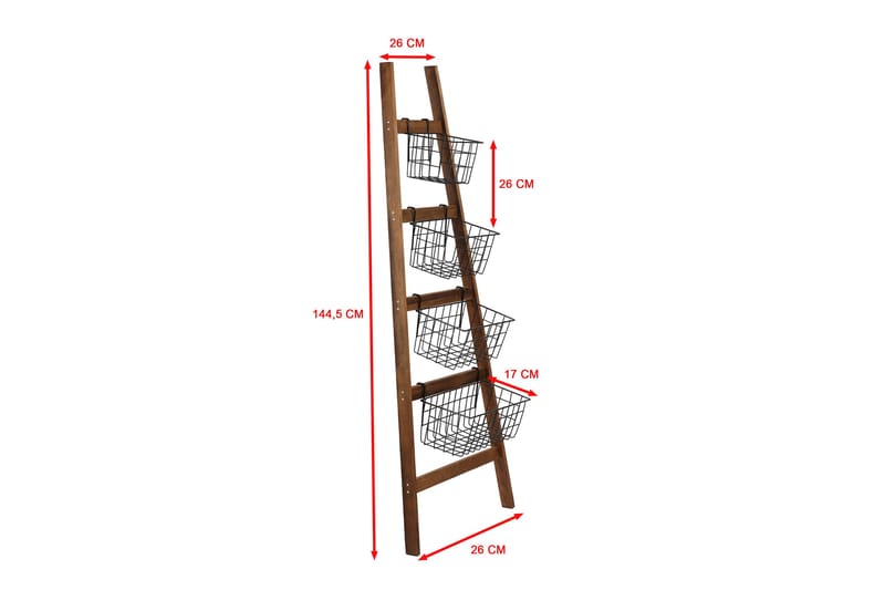 Heathcliffe Lagerhylla 145x60 cm - Eg/Sort - Opbevaring - Hylder & Reoler - Opbevaringshylde - Lagerhykde