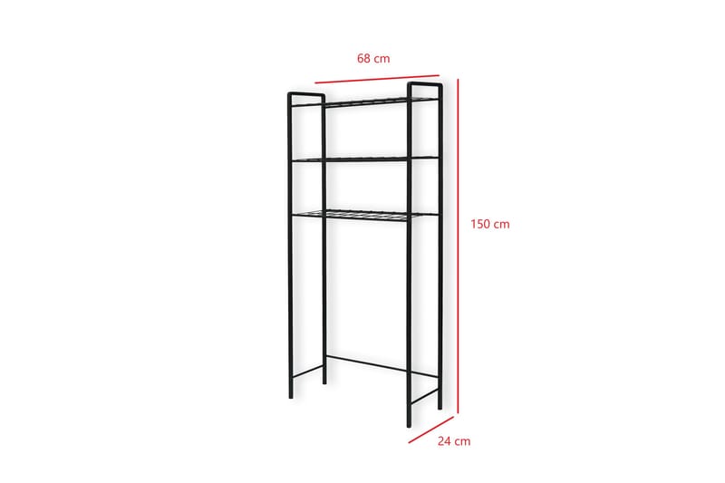 Heulwen Lagerhylde 24x68 cm - Sort - Opbevaring - Hylder & Reoler - Opbevaringshylde - Lagerhykde