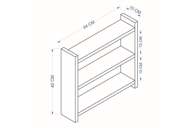 Kosmikoa Lagerhylde 44x10 cm - Antracit - Opbevaring - Hylder & Reoler - Opbevaringshylde - Lagerhykde