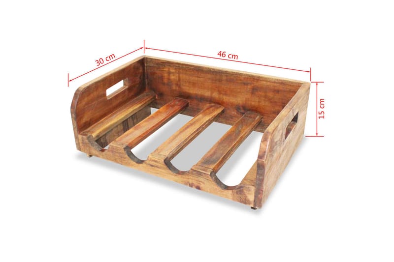 Vinreol 4 Stk. Til 16 Flasker Massivt Genanvendt Træ - Brun - Opbevaring - Hylder & Reoler - Opbevaringshylde - Vinstativ & vinhylde