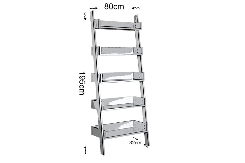 Comfortale bogreol - Hvid - Opbevaring - Hylder & Reoler - Stigereol