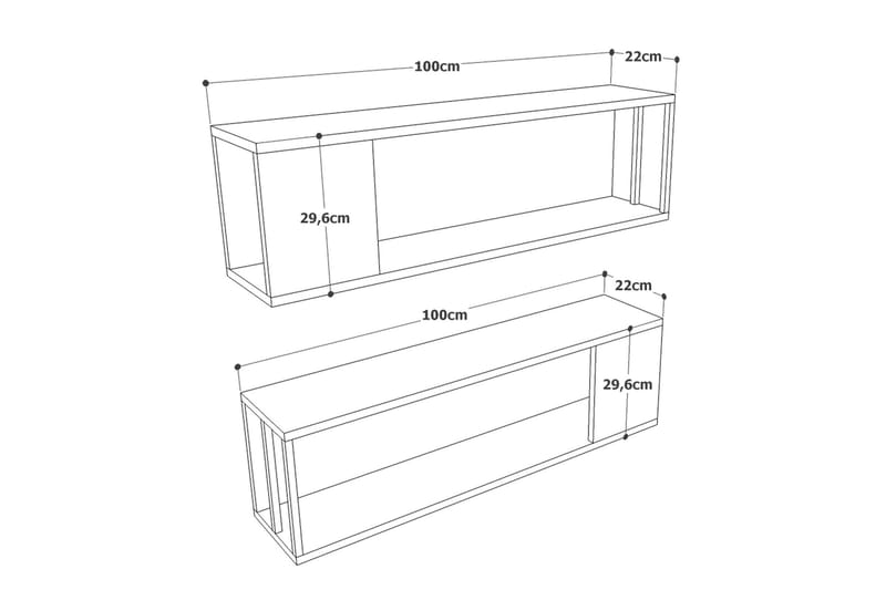 Aobrey Hylde 22x100 cm - Natur - Opbevaring - Hylder & Reoler - Væghylde & vægreol