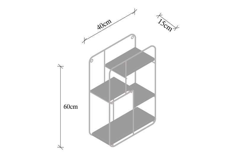 Bingdi Hylde 60x15 cm 4 Hylder - Opbevaring - Hylder & Reoler - Væghylde & vægreol