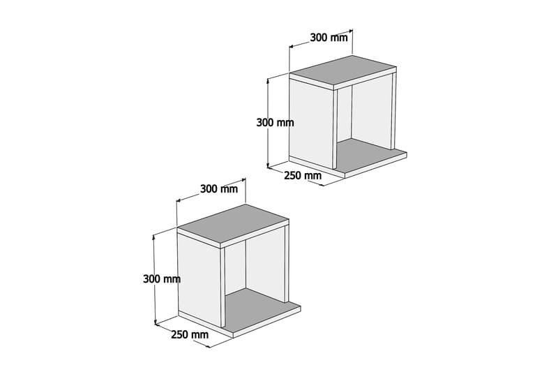 Gersby Væghylde 30 cm - Hvid / brun - Opbevaring - Hylder & Reoler - Væghylde & vægreol