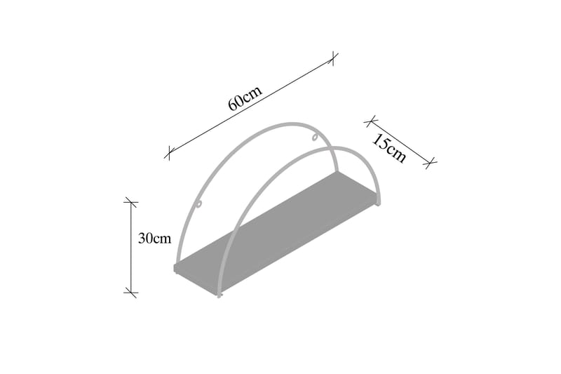 Hylde 60x15 cm Hylde - Opbevaring - Hylder & Reoler - Væghylde & vægreol