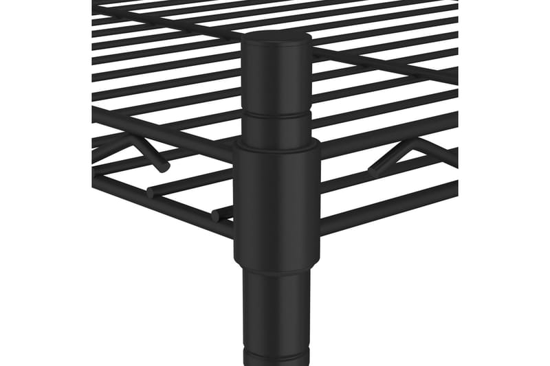 Opbevaringsstativ med 3 hylder & hjul 60x35x81cm 150 kg sort - Sort - Opbevaring - Hylder & Reoler - Væghylde & vægreol