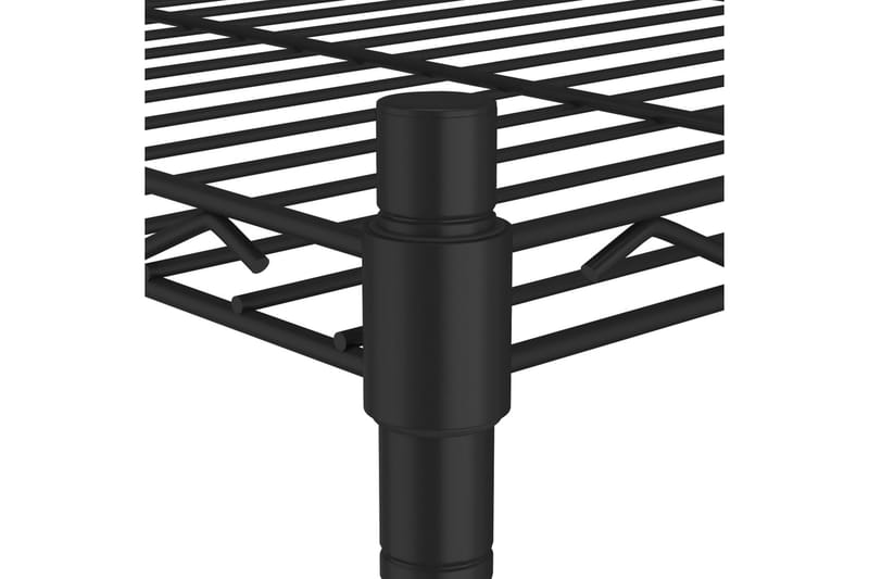 Opbevaringsstativ med 4 hylder & hjul 90x35x142cm 200kg sort - Sort - Opbevaring - Hylder & Reoler - Væghylde & vægreol