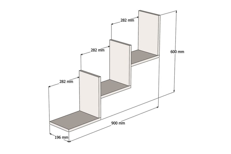 Pritzl Hylde 90 cm - Grå - Opbevaring - Hylder & Reoler - Væghylde & vægreol