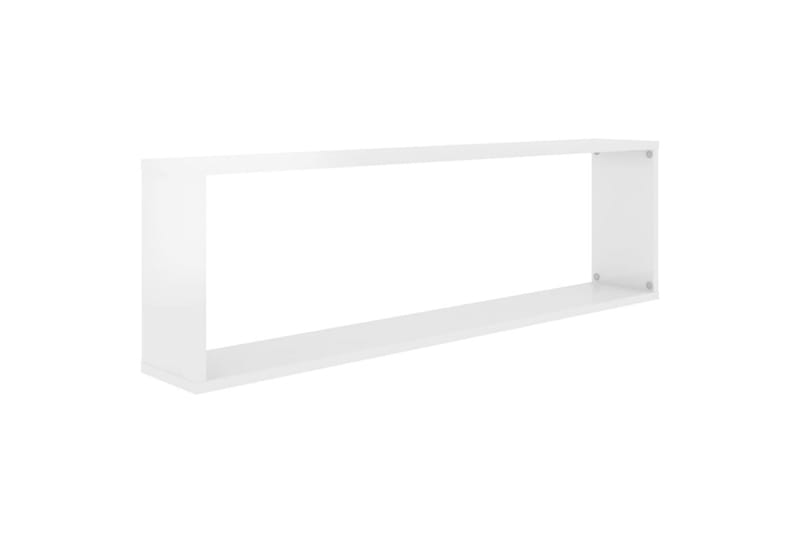 v�æghylder 4 stk. 100x15x30 cm kubeform spånplade - Hvid - Opbevaring - Hylder & Reoler - Væghylde & vægreol