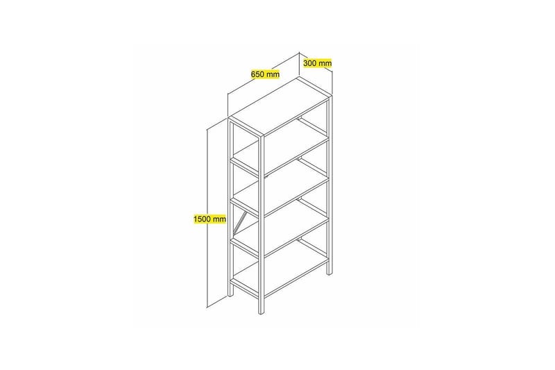 Venga Reol 65 cm - Brun/Hvid - Opbevaring - Hylder & Reoler - Bogreol