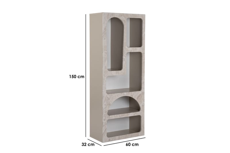 Wenus Bogreol 60 cm - Travertin/Sandsten - Opbevaring - Hylder & Reoler - Bogreol